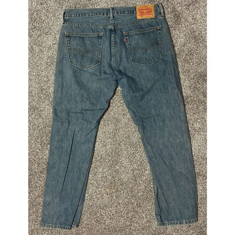 Levis 559 Jeans Mens 34 Dark Wash Denim Relaxed Straight 34X30